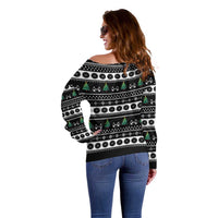 Santa Claus Love Gym Off Shoulder Sweater Christmas Santa Does Weightlifting DT04 - Wonder Print Shop