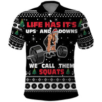 Santa Claus Love Gym Polo Shirt Christmas Santa Does Weightlifting DT04 - Wonder Print Shop