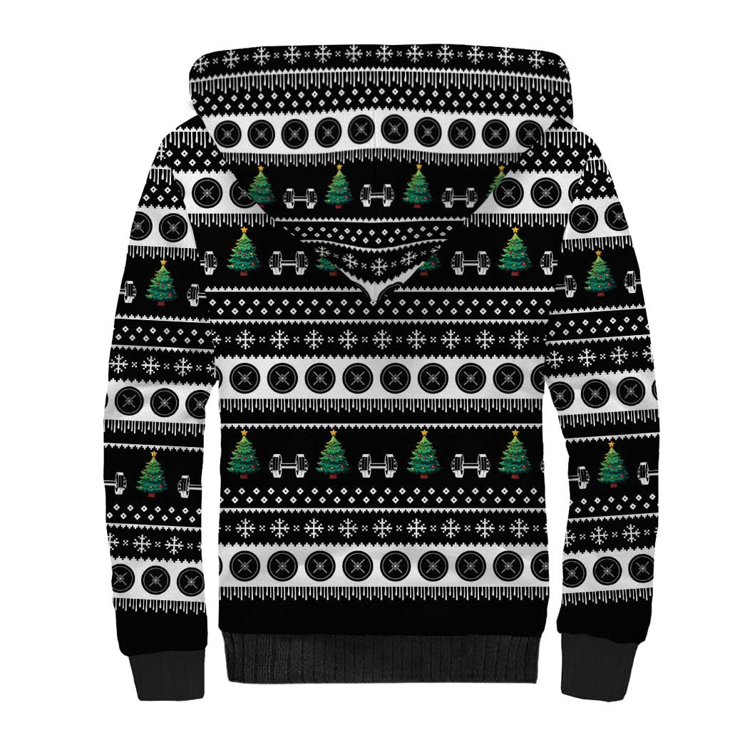 Santa Claus Love Gym Sherpa Hoodie Christmas Santa Does Weightlifting DT04 - Wonder Print Shop