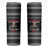 Santa Claus Love Gym Skinny Tumbler Christmas Santa Does Weightlifting DT04 - Wonder Print Shop
