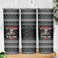 Santa Claus Love Gym Skinny Tumbler Christmas Santa Does Weightlifting DT04 - Wonder Print Shop