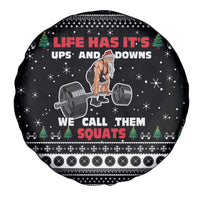 Santa Claus Love Gym Spare Tire Cover Christmas Santa Does Weightlifting DT04 - Wonder Print Shop
