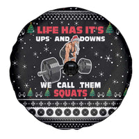 Santa Claus Love Gym Spare Tire Cover Christmas Santa Does Weightlifting DT04 - Wonder Print Shop