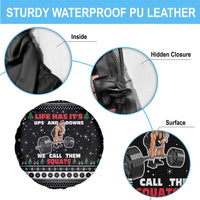 Santa Claus Love Gym Spare Tire Cover Christmas Santa Does Weightlifting DT04 - Wonder Print Shop