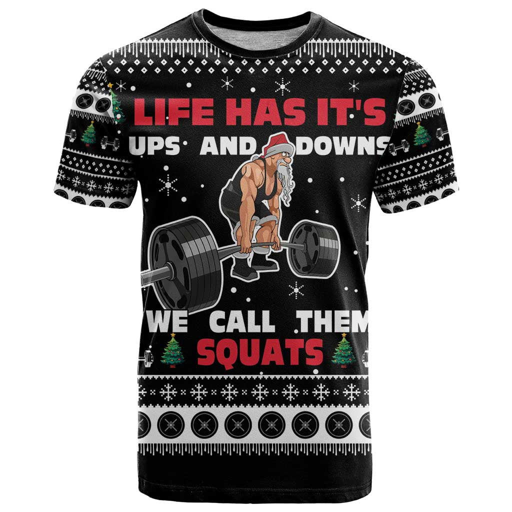 Santa Claus Love Gym T Shirt Christmas Santa Does Weightlifting DT04 - Wonder Print Shop