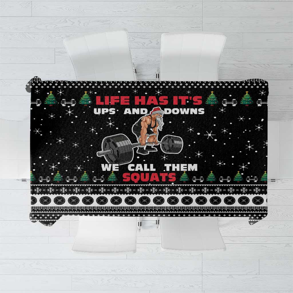 Santa Claus Love Gym Tablecloth Christmas Santa Does Weightlifting DT04 - Wonder Print Shop