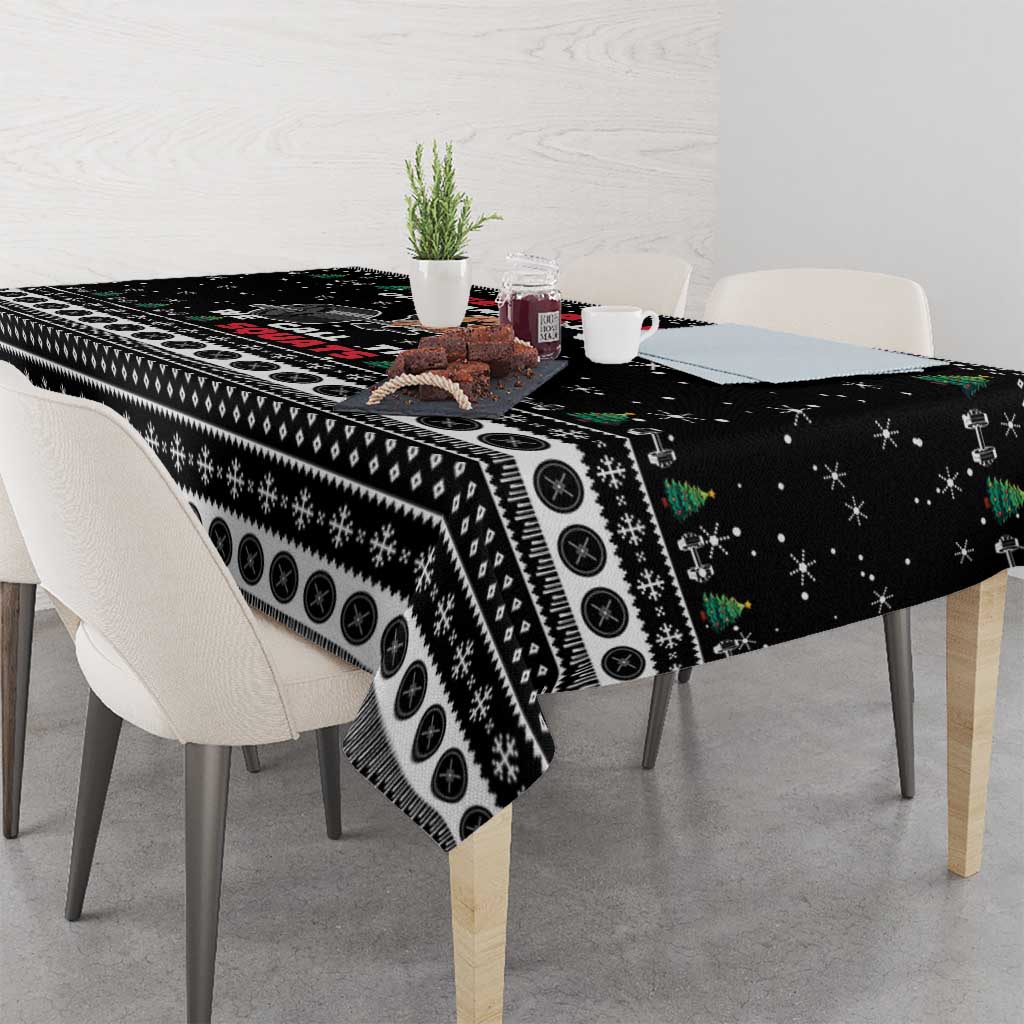 Santa Claus Love Gym Tablecloth Christmas Santa Does Weightlifting DT04 - Wonder Print Shop