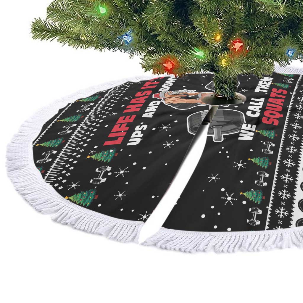 Santa Claus Love Gym Tree Skirt Christmas Santa Does Weightlifting DT04 - Wonder Print Shop