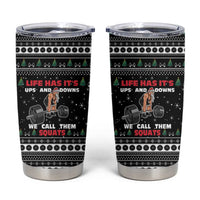 Santa Claus Love Gym Tumbler Cup Christmas Santa Does Weightlifting DT04 - Wonder Print Shop
