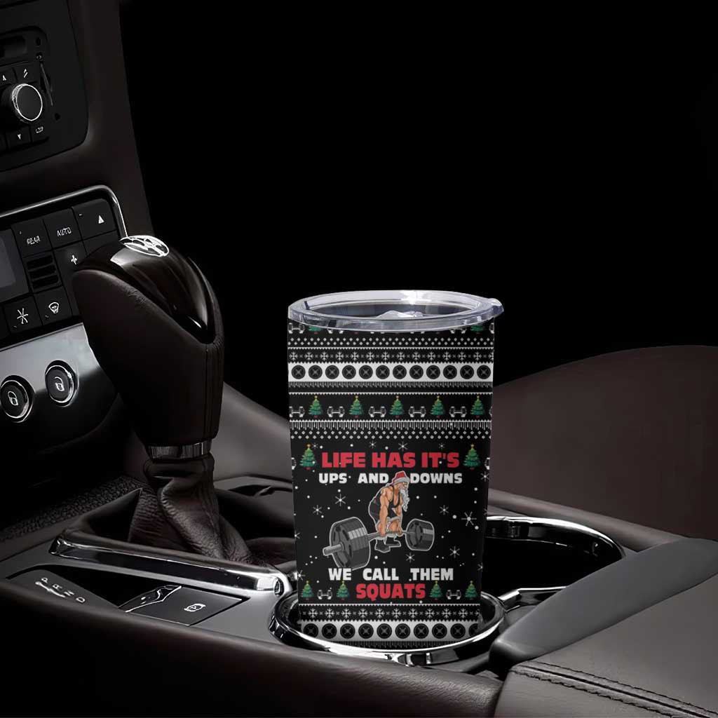 Santa Claus Love Gym Tumbler Cup Christmas Santa Does Weightlifting DT04 - Wonder Print Shop