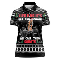 Santa Claus Love Gym Women Polo Shirt Christmas Santa Does Weightlifting DT04 - Wonder Print Shop