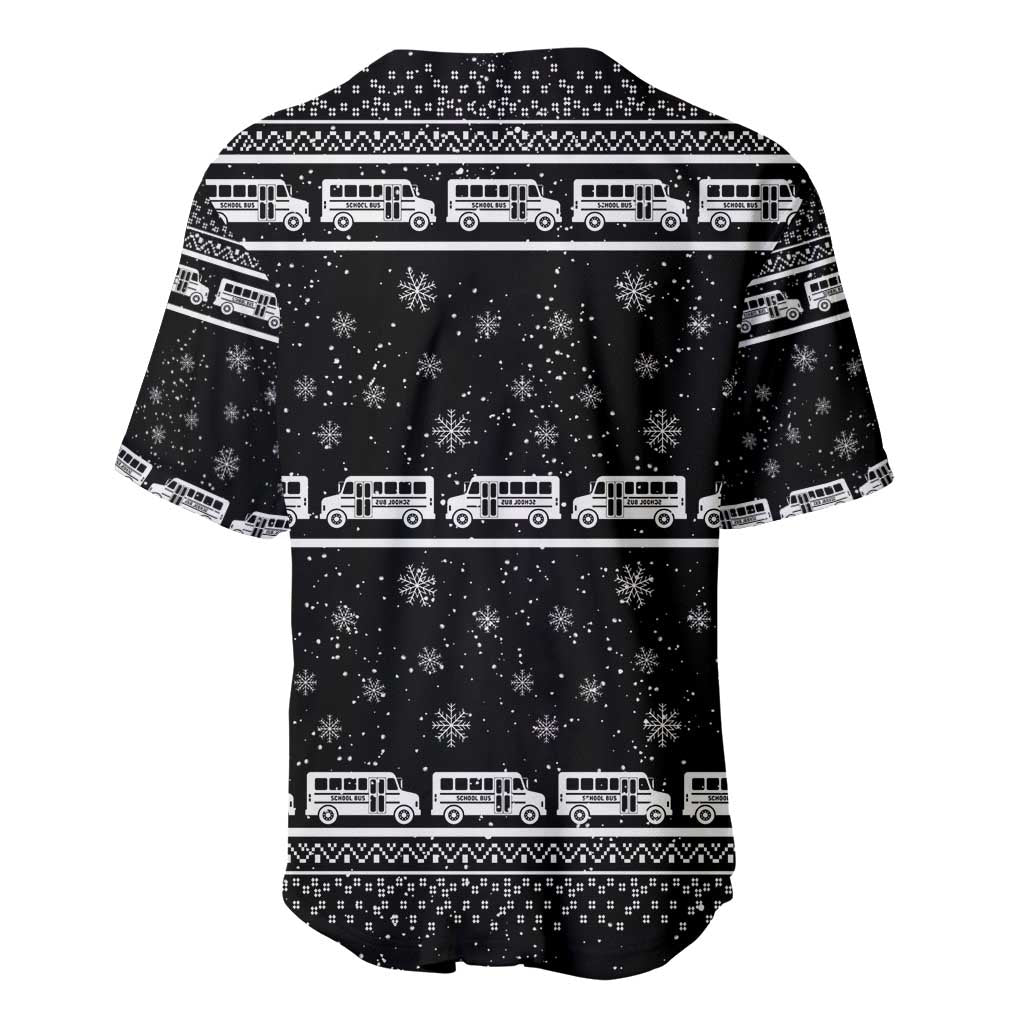 Drive School Bus All Day Baseball Jersey Watch Hallmark Christmas Movies All Night DT04 - Wonder Print Shop