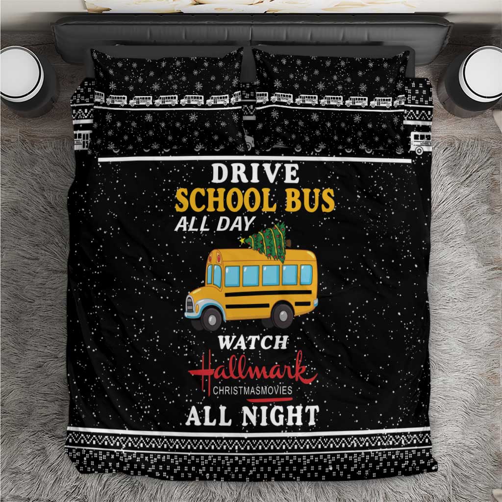 Drive School Bus All Day Bedding Set Watch Hallmark Christmas Movies All Night DT04 - Wonder Print Shop