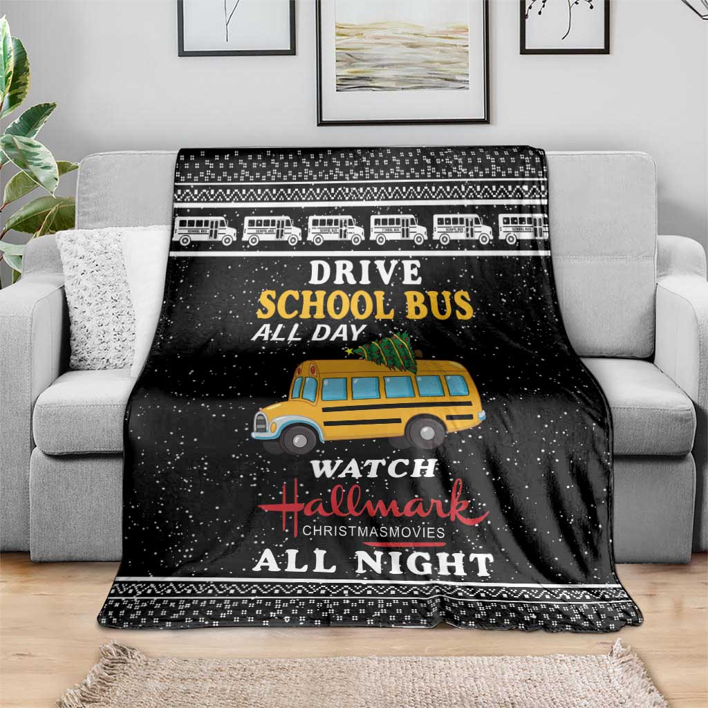 Drive School Bus All Day Blanket Watch Hallmark Christmas Movies All Night