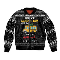 Drive School Bus All Day Bomber Jacket Watch Hallmark Christmas Movies All Night DT04 - Wonder Print Shop