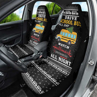 Drive School Bus All Day Car Seat Cover Watch Hallmark Christmas Movies All Night DT04 - Wonder Print Shop