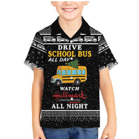 Drive School Bus All Day Family Matching Mermaid Dress and Hawaiian Shirt Watch Hallmark Christmas Movies All Night DT04 - Wonder Print Shop