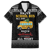 Drive School Bus All Day Family Matching Off Shoulder Maxi Dress and Hawaiian Shirt Watch Hallmark Christmas Movies All Night DT04 - Wonder Print Shop