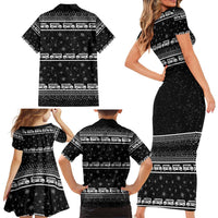 Drive School Bus All Day Family Matching Short Sleeve Bodycon Dress and Hawaiian Shirt Watch Hallmark Christmas Movies All Night DT04 - Wonder Print Shop