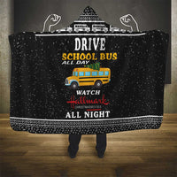 Drive School Bus All Day Hooded Blanket Watch Hallmark Christmas Movies All Night