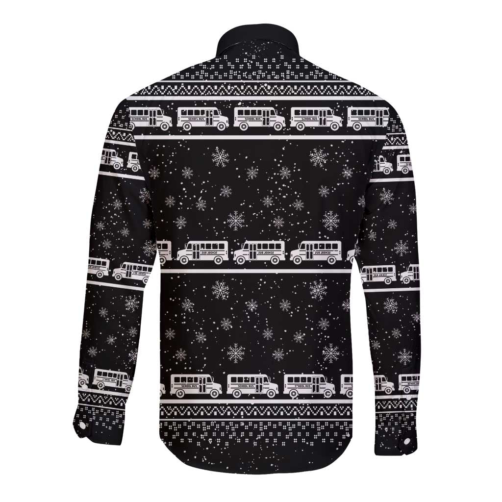 Drive School Bus All Day Long Sleeve Button Shirt Watch Hallmark Christmas Movies All Night DT04 - Wonder Print Shop