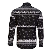 Drive School Bus All Day Long Sleeve Button Shirt Watch Hallmark Christmas Movies All Night DT04 - Wonder Print Shop