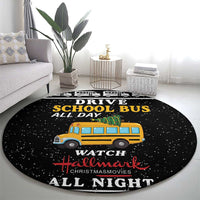 Drive School Bus All Day Round Carpet Watch Hallmark Christmas Movies All Night