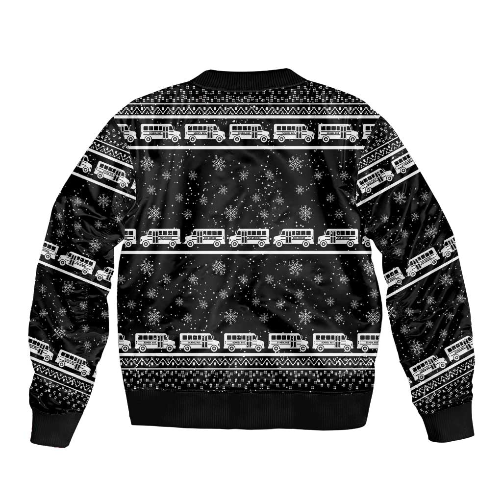 Drive School Bus All Day Sleeve Zip Bomber Jacket Watch Hallmark Christmas Movies All Night DT04 - Wonder Print Shop