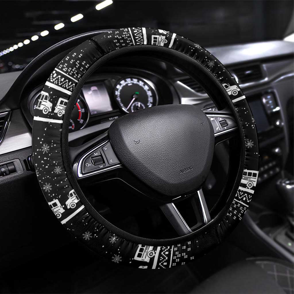 Drive School Bus All Day Steering Wheel Cover Watch Hallmark Christmas Movies All Night DT04 - Wonder Print Shop