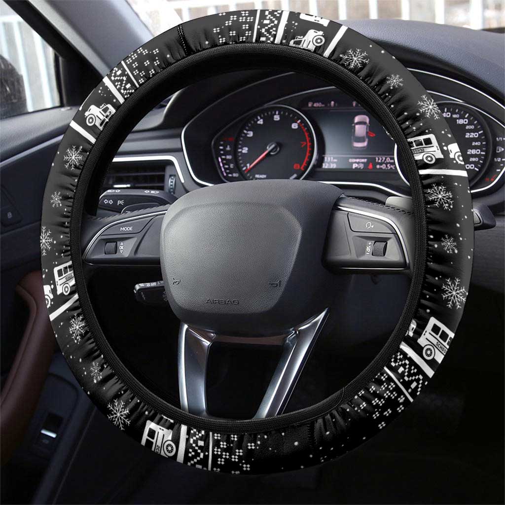 Drive School Bus All Day Steering Wheel Cover Watch Hallmark Christmas Movies All Night DT04 - Wonder Print Shop