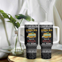 Drive School Bus All Day Tumbler With Handle Watch Hallmark Christmas Movies All Night DT04 - Wonder Print Shop