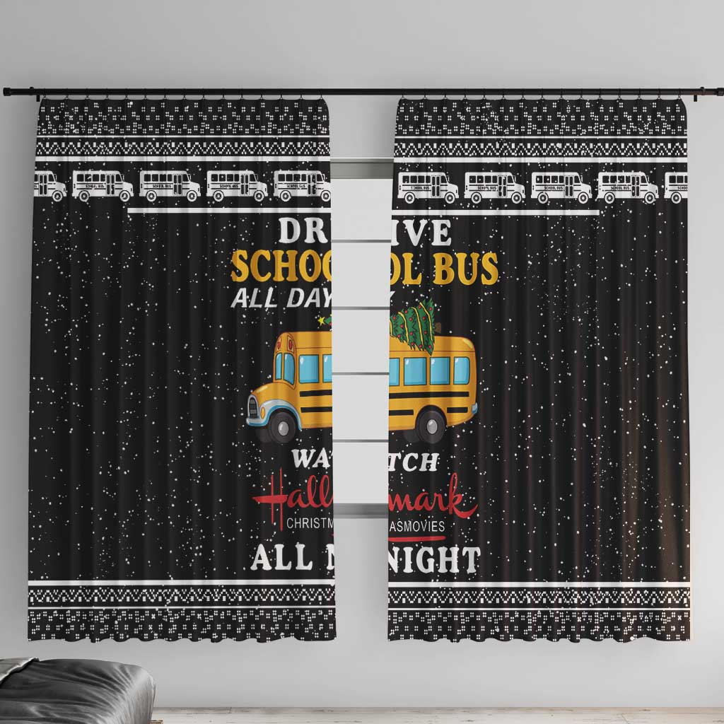 Drive School Bus All Day Window Curtain Watch Hallmark Christmas Movies All Night DT04 - Wonder Print Shop