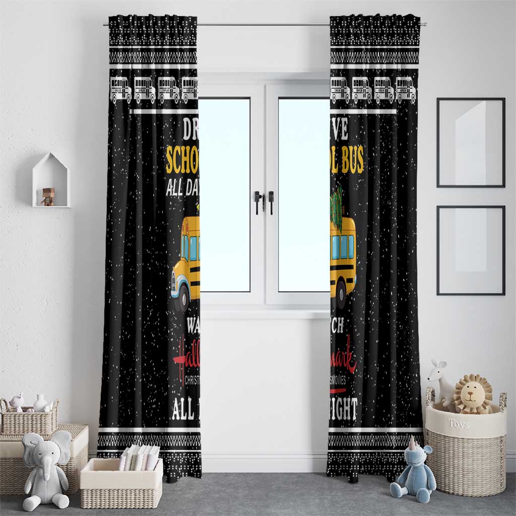 Drive School Bus All Day Window Curtain Watch Hallmark Christmas Movies All Night DT04 - Wonder Print Shop