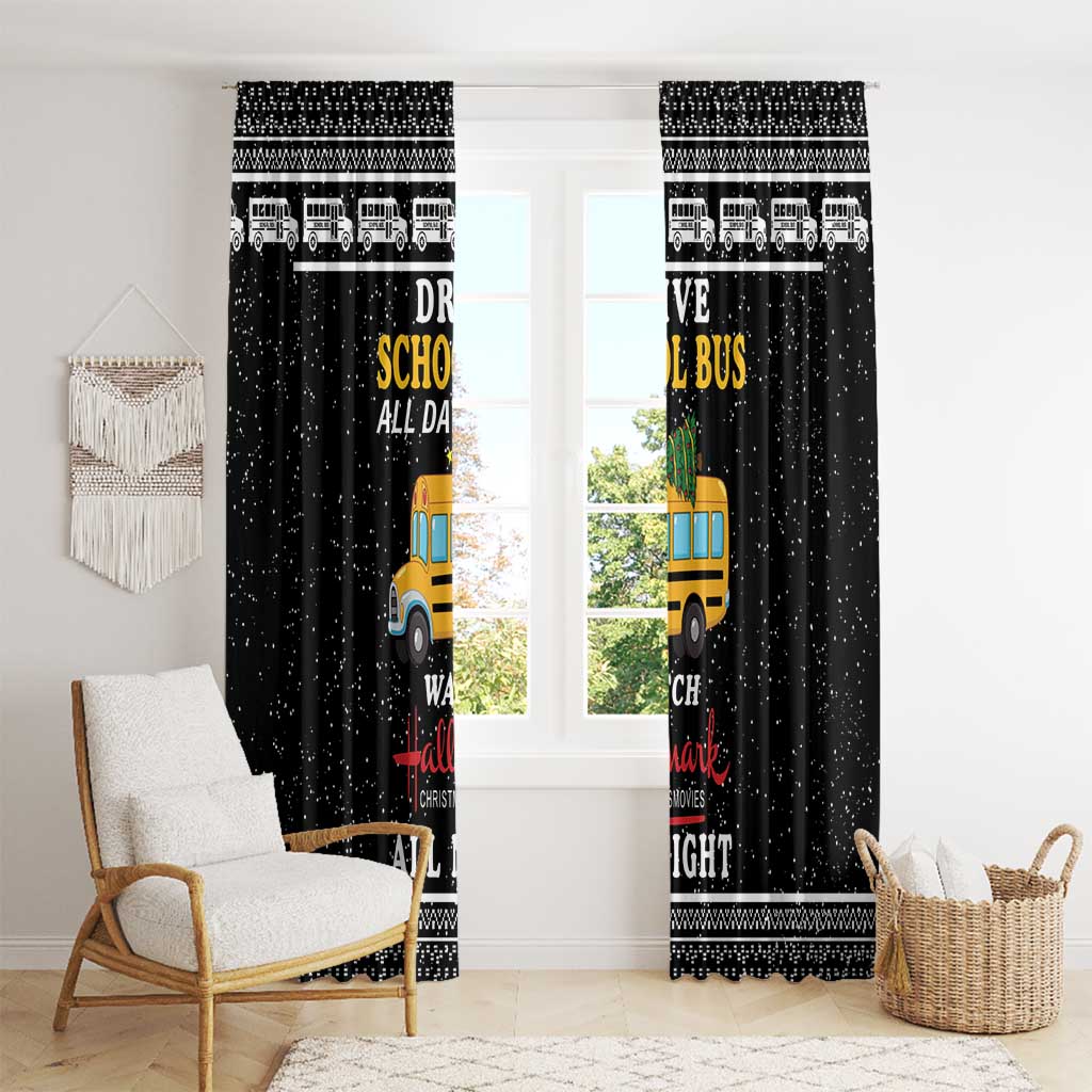 Drive School Bus All Day Window Curtain Watch Hallmark Christmas Movies All Night DT04 - Wonder Print Shop