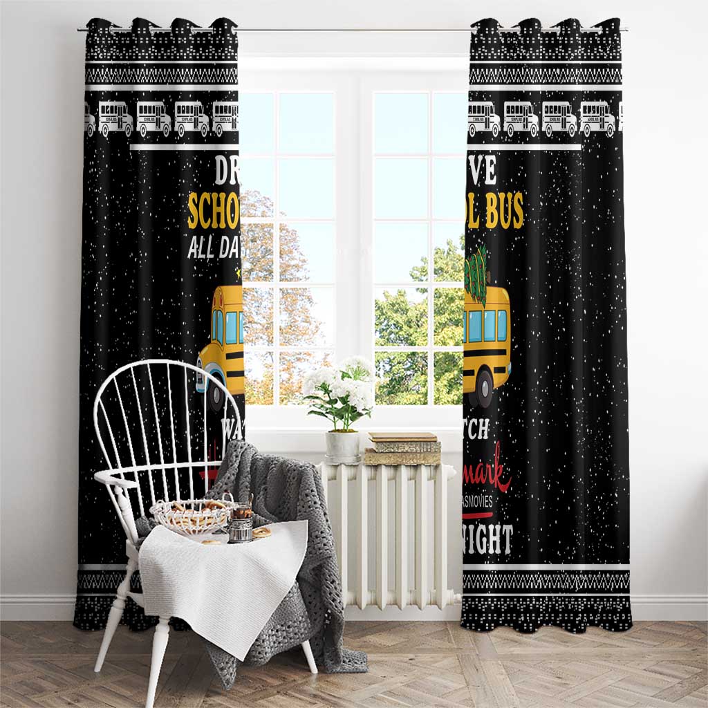 Drive School Bus All Day Window Curtain Watch Hallmark Christmas Movies All Night DT04 - Wonder Print Shop