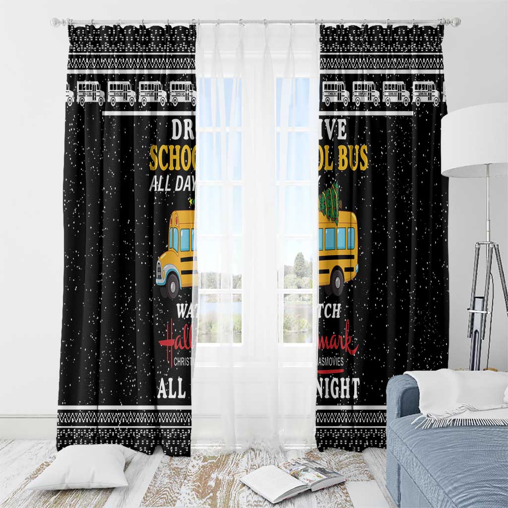 Drive School Bus All Day Window Curtain Watch Hallmark Christmas Movies All Night DT04 - Wonder Print Shop