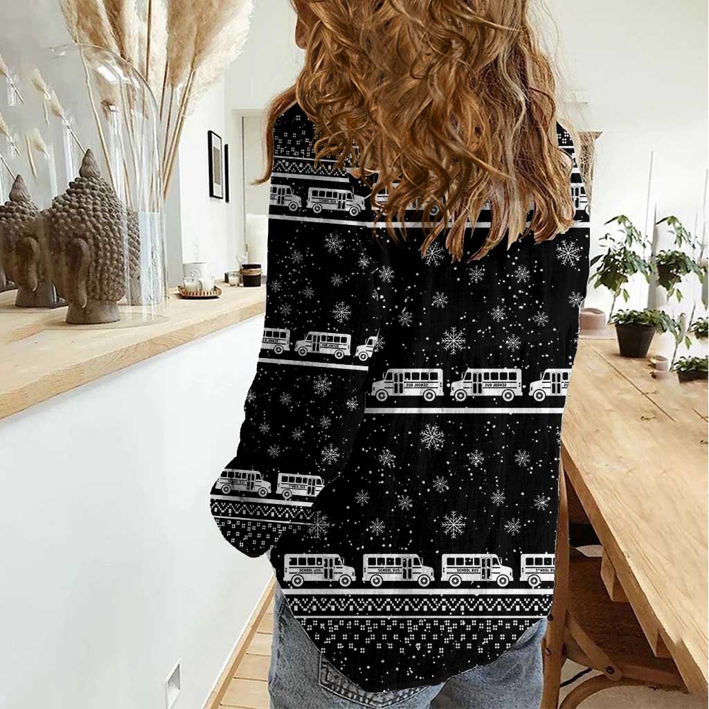 Drive School Bus All Day Women Casual Shirt Watch Hallmark Christmas Movies All Night DT04 - Wonder Print Shop