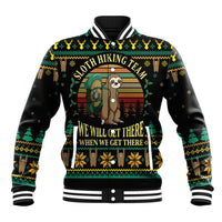 Sloth Team Christmas Holiday Baseball Jacket Sloth Hiking Team DT04 - Wonder Print Shop