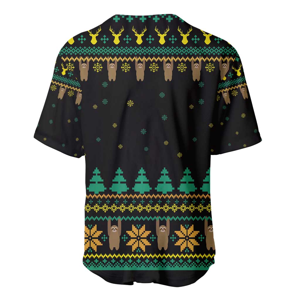 Sloth Team Christmas Holiday Baseball Jersey Sloth Hiking Team DT04 - Wonder Print Shop