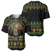 Sloth Team Christmas Holiday Baseball Jersey Sloth Hiking Team DT04 - Wonder Print Shop