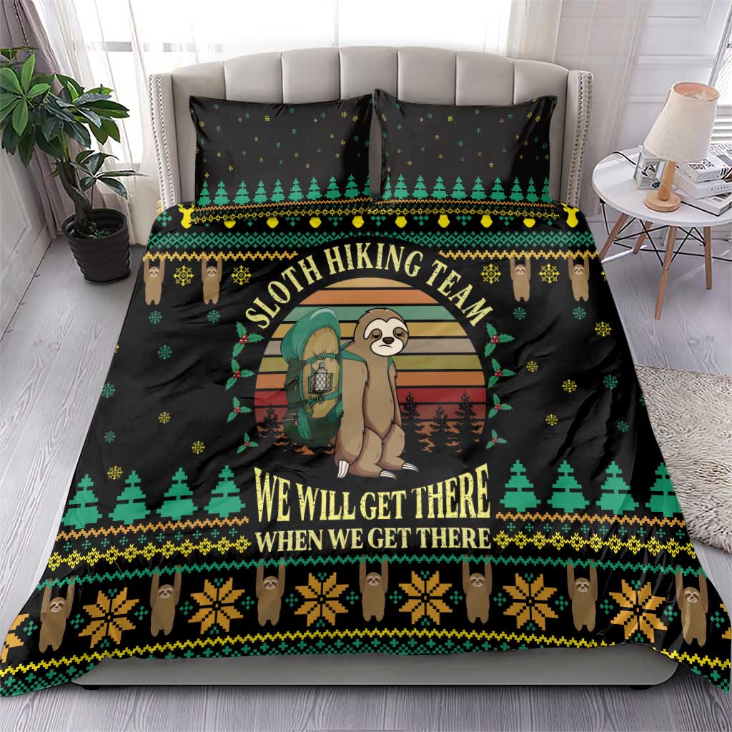 Sloth Team Christmas Holiday Bedding Set Sloth Hiking Team DT04 - Wonder Print Shop