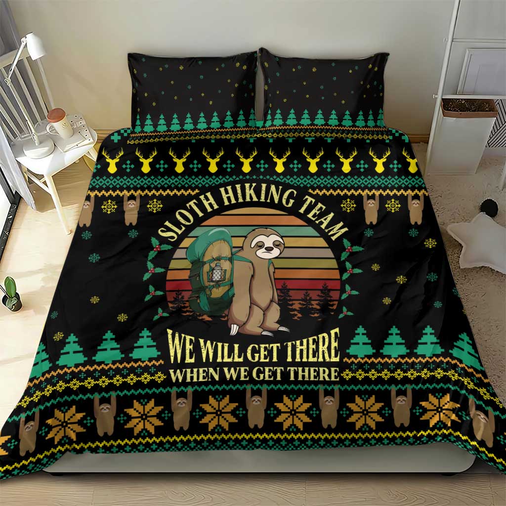 Sloth Team Christmas Holiday Bedding Set Sloth Hiking Team DT04 - Wonder Print Shop