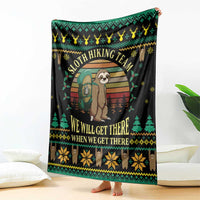 Sloth Team Christmas Holiday Blanket Sloth Hiking Team