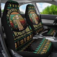 Sloth Team Christmas Holiday Car Seat Cover Sloth Hiking Team DT04 - Wonder Print Shop