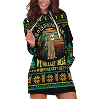 Sloth Team Christmas Holiday Hoodie Dress Sloth Hiking Team DT04 - Wonder Print Shop