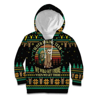 Sloth Team Christmas Holiday Kid Hoodie Sloth Hiking Team DT04 - Wonder Print Shop