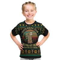 Sloth Team Christmas Holiday Kid T Shirt Sloth Hiking Team DT04 - Wonder Print Shop