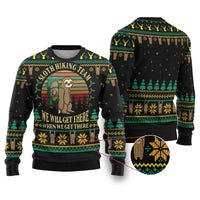Sloth Team Christmas Holiday Ugly Christmas Sweater Sloth Hiking Team DT04 - Wonder Print Shop