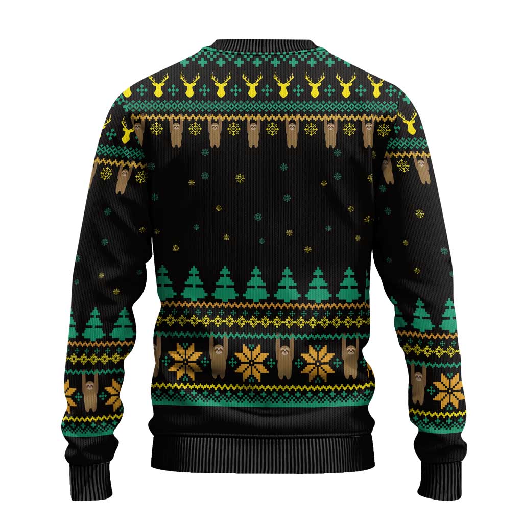 Sloth Team Christmas Holiday Ugly Christmas Sweater Sloth Hiking Team DT04 - Wonder Print Shop