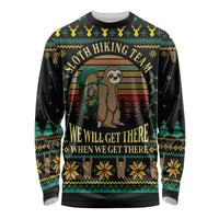 Sloth Team Christmas Holiday Long Sleeve Shirt Sloth Hiking Team DT04 - Wonder Print Shop